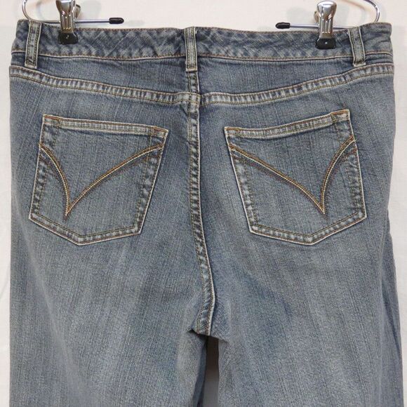 Venezia Jeans Stretch Yellow Dot Stretch‎ Bootcut Size 2 Petite - Picture 1 of 3